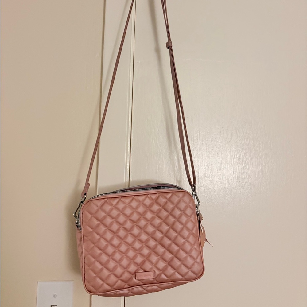 Vera Bradley Rose Quartz Quilted Crossbody Bag